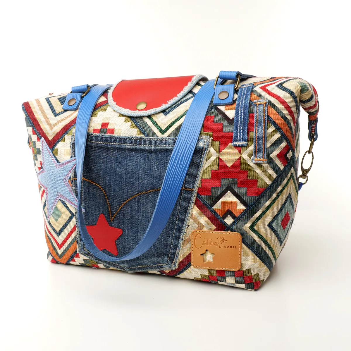 Sac à main Coton d'Avril D20 Mosaïque