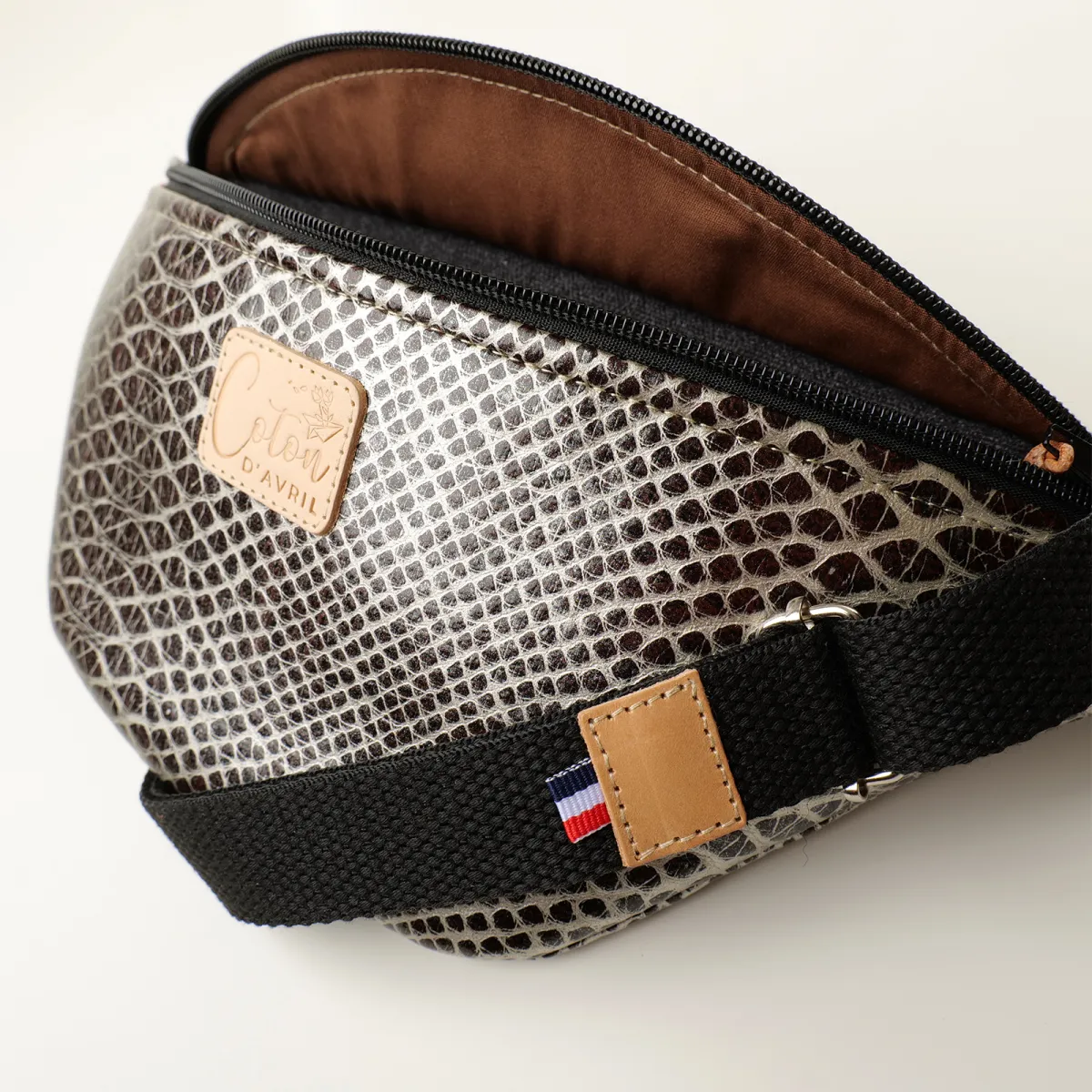 Sac banane Coton d'Avril Melisse Aspic noir
